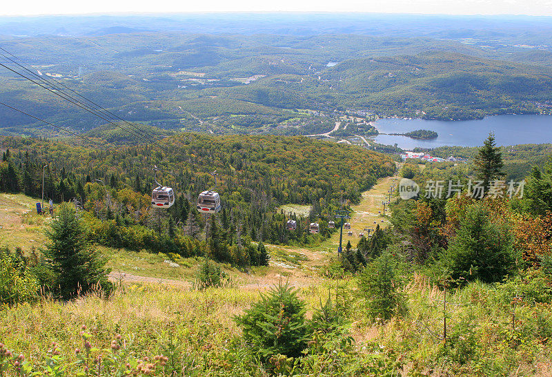 Mont Tremblant度假村从山顶的景色